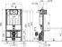 AlcaPLAST  AM101/1000 Sádromodul - falba építhető / beépíthető / falsík alatti szerelőelem / befalazható WC tartály, száraz építéshez, / gipszkarton falhoz / keretes