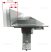 AlcaPLAST  APZ104-550 Flexible low / Alacsony zuhanyfolyóka / perforált rács behelyezésére szolgáló széllel / falhoz állítható peremmel