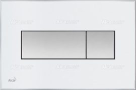 AlcaPLAST M1370 Behelyezhető nyomógombok előtétfalas rendszerekhez, behelyezett színes lappal, Lap: fehér, KIFUTÓ!