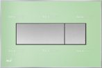   AlcaPLAST M1372 Behelyezhető nyomógombok előtétfalas rendszerekhez, behelyezett színes lappal, Lap: zöld, KIFUTÓ!