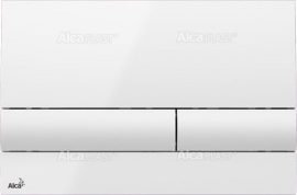AlcaPLAST M1710 kétöblítéses nyomólap falba építhető tartályhoz, fehér, 8595580531959