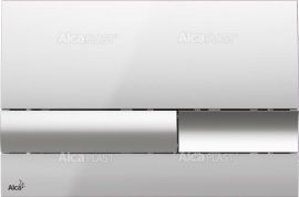 AlcaPLAST M1741 kétöblítéses nyomólap falba építhető wc tartályhoz, Króm-Fényes, 8595580532116
