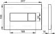 AlcaPLAST M372 Kétöblítéses nyomólap falba építhető tartályhoz, matt króm, 8594045938296