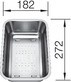   BLANCO mosogató kiegészítő, maradékgyüjtő tál, rozsdamentes, SONA 6S mosogatótálcákhoz, 272x182 mm, 231178