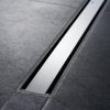   Geberit CleanLine60 zuhanyfolyóka / zuhanylefolyó gyűjtőprofil, fekete / szálcsiszolt rozsdamentes acél, 30-130 cm, 154.457.00.1 / 154457001