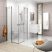 RAVAK Chrome CRV2-110 Szögletes zuhanykabin zuhanyajtó (1db), szatén kerettel, Transparent edzett biztonsági üveggel, 110 cm, 1QVD0U00Z1
