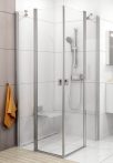   RAVAK Chrome CRV2-120 Szögletes zuhanykabin zuhanyajtó (1db), szatén kerettel, Transparent edzett biztonsági üveggel, 120 cm, 1QVG0U00Z1
