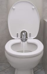 TOILETTE NETT bidé / bidével kombinált WC-ülőke, ANTIBAKTERIÁLIS, duroplast műanyag kivitel, fehér színű, 520T típus, elsősorban monoblokkos wc csészékhez