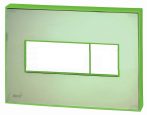   AlcaPLAST, M1472-AEZ112, Nyomógomb előtétfalas rendszerekhez színes betéttel (Zöld)és háttérvilágítással (Zöld)