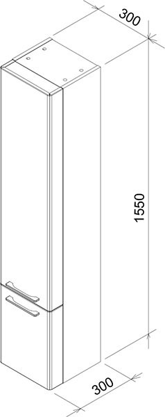 Ravak sb 300 l ring fürdÅszobai faliszekrény, balos, fehér, 300 x ... Fürdőszobai faliszekrény