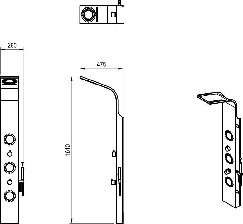 Ravak totem jet inox rozsdamentes acél hidromasszázs panel ... Zuhanypanel akció