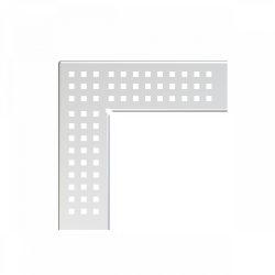 Alca / AlcaDRAIN / AlcaPLAST ADZ-R303R 8595580555078	Sarok drén folyóka rács 75 mm, rozsdamentes acél