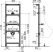 Alca / AlcaDRAIN / AlcaPLAST A107/1120  vizelde szerelő keret piszoárhoz (szerelési magasság 1,12 m), 8595580552725
