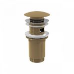   Alca / AlcaDRAIN / AlcaPLAST A392-G-P CLICK/CLACK mosdó leeresztő 5/4", túlfolyóval, fémből, nagy dugóval, GOLD-fényes/gold-fényes,   A392-G-P 8595580571665