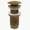   Alca / AlcaDRAIN / AlcaPLAST A392ANTIC, Mosdó leeresztő CLICK/CLACK 5/4"-es fém, túlfolyóval, nagy dugóval, bronz-antik, 8595580539689