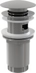   Alca / AlcaDRAIN / AlcaPLAST A392C CLICK/CLACK mosdó leeresztő 5/4", túlfolyóval, fémből, nagy dugóval, 8594045935394