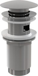 Alca / AlcaDRAIN / AlcaPLAST A392C CLICK/CLACK mosdó leeresztő 5/4", túlfolyóval, fémből, nagy dugóval, 8594045935394