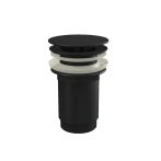   Alca / AlcaDRAIN / AlcaPLAST Mosdó leeresztő 5/4", fémből, nagy dugóval, túlfolyó nélküli mosdókhoz, fekete-matt, A396BLACK
