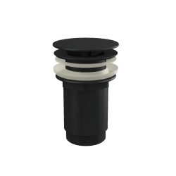 Alca / AlcaDRAIN / AlcaPLAST Mosdó leeresztő 5/4", fémből, nagy dugóval, túlfolyó nélküli mosdókhoz, fekete-matt, A396BLACK