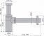 Alca / AlcaDRAIN / AlcaPLAST A400-G-B DESIGN mosdószifon DN32, GOLD-szálcsiszolt matt, GOLD-matt,   A400-G-B 8595580571597