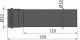 Alca / AlcaDRAIN / AlcaPLAST A4000BLACK, Hosszabbító elem Ø32, fekete-matt, 8595580562083