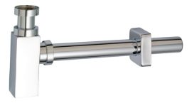 Alca / AlcaDRAIN / AlcaPLAST A401, Mosdószifon Ø32 DESIGN, fém, szögletes, 8594045935356