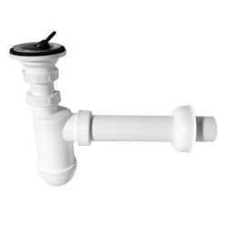 Alca / AlcaDRAIN / AlcaPLAST A421, Mosdó szifon Ø32 műanyag leeresztővel Ø63, 8594045937633