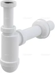 Alca / AlcaDRAIN / AlcaPLAST A43, műanyag mosdószifon / mosdó búraszifon, Ø40 leeresztő nélkül, 5/4" menettel 40-es átmérővel, 8594045930184