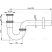 Alca / AlcaDRAIN / AlcaPLAST A432, U mosdószifon Ø32 nélkül 5/4"-es fém, anyával, 8594045930672