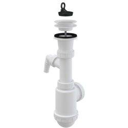 Alca / AlcaDRAIN / AlcaPLAST A442P-DN50/40 Ø50/40, Szifon csatlakozóval és műanyag leeresztővel Ø70, 8594045937534