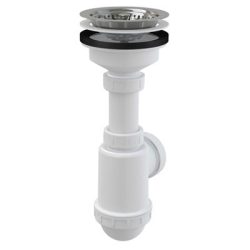 Alca / AlcaDRAIN / AlcaPLAST A446-DN50/40 Ø50/40, Szifon rozsdamentes leeresztővel Ø115, 8594045935981