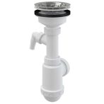   Alca / AlcaDRAIN / AlcaPLAST A446P-DN50/40 Ø50/40, Szifon csatlakozóval, rozsdamentes leeresztővel Ø115, 8594045935998