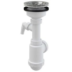 Alca / AlcaDRAIN / AlcaPLAST A446P-DN50/40 Ø50/40, Szifon csatlakozóval, rozsdamentes leeresztővel Ø115, 8594045935998