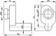 Alca / AlcaDRAIN / AlcaPLAST A45B, Vízszintes piszoár szifon, 8594045937596