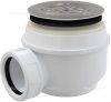   Alca / AlcaDRAIN / AlcaPLAST A46 Ø60 Zuhany szifon rozsdamentes ráccsal, túlfolyó nélküli zuhanytálcákhoz, 8594045930207
