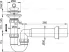 Alca / AlcaDRAIN / AlcaPLAST A464-DN50 Ø50 Lefolyókészlet bűzelzáróval, 8595580514860