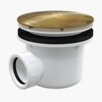   Alca / AlcaDRAIN / AlcaPLAST A49ANTIC, Zuhany szifon fém, antik-bronz, Ø90 mm-es leeresztő nyílással, túlfolyó nélküli zuhanytálcákhoz, 8595580528430 RENDELÉSRE