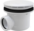   Alca / AlcaDRAIN / AlcaPLAST A49B Fehér zuhanytálca szifon, Ø90 mm-es leeresztő nyílással, túlfolyó nélküli zuhanytálcákhoz, 8594045930610