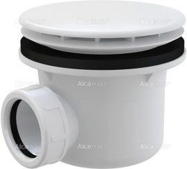 Alca / AlcaDRAIN / AlcaPLAST A49B Fehér zuhanytálca szifon, Ø90 mm-es leeresztő nyílással, túlfolyó nélküli zuhanytálcákhoz, 8594045930610