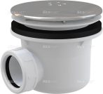   Alca / AlcaDRAIN / AlcaPLAST A49K Zuhany szifon LUX fém, Ø90 mm-es leeresztő nyílással, túlfolyó nélküli zuhanytálcákhoz, 8594045930634