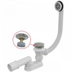   Alca / AlcaDRAIN / AlcaPLAST  A505CKM CLICK/CLACK kádszifon készlet, fém,   A505CKM-80 8595580567019