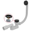   Alca / AlcaDRAIN / AlcaPLAST A507BLACK-80 Click/Clack kádszifon / kád szifon készlet / fekete-matt / 8595580558765