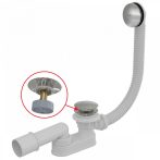   Alca / AlcaDRAIN / AlcaPLAST A507CKM CLICK/CLACK kádszifon készlet, fém,   A507CKM-100 8595580562601