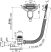 Alca / AlcaDRAIN / AlcaPLAST A516CKM-100 Click/Clack kádszifon készlet lapos túlfolzóval / króm / 8595580561864