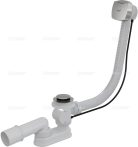   Alca / AlcaDRAIN / AlcaPLAST A51CR Automata kádszifon készlet króm, kádlefolyó és túlfolyó készlet, bowdenes / bovdenes működtetés / 570 mm, 8594045930931