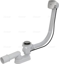 Alca / AlcaDRAIN / AlcaPLAST A51CR Automata kádszifon készlet króm, kádlefolyó és túlfolyó készlet, bowdenes / bovdenes működtetés / 570 mm, 8594045930931