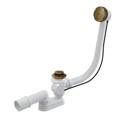 Alca / AlcaDRAIN / AlcaPLAST A55ANTIC-100, Automata kádszifon komplett fém, antik -bronz, (hossz 1000mm), 8595580541293 RENDELÉSRE KAPHATÓ