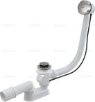   Alca / AlcaDRAIN / AlcaPLAST A55K-80 Automata kádszifon / kád le- és túlfolyó készlet, fém, (hossz 800 mm), 8595580513740