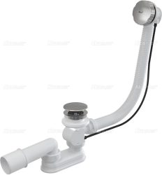 Alca / AlcaDRAIN / AlcaPLAST A55KM Automata kádszifon készlet fém (hossz 570 mm), 8594045934380