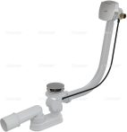   Alca / AlcaDRAIN / AlcaPLAST A565CRM1-100 Automata kádszifon króm túlfolyóval vastag falú kádakhoz (hossz 100 cm), 8595580523848
